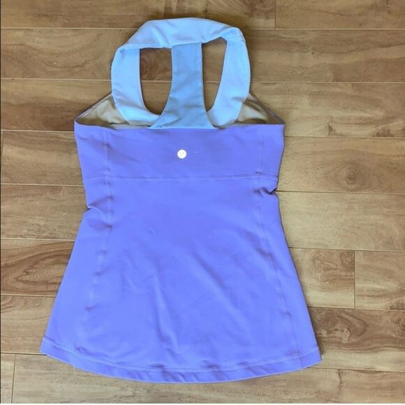 lululemon Scoop Neck Women's Purple and White Top - Picture 2 of 6